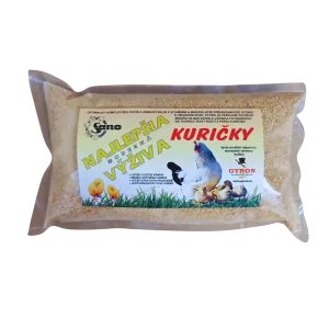 Vysoko-výživový doplnok pre nosné kuričky od 1. dňa života až po začiatok znášky – rast, imunita, pevné kosti.