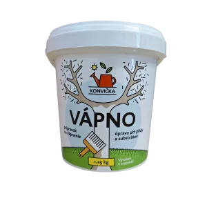 Vápno na bielenie stromov a úpravu pH pôdy 4 kg v plastovom vedre s bielym viečkom