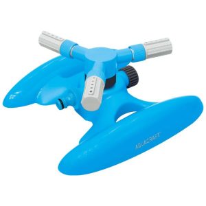 Rozprašovač Aquacraft rotačný – záhradný postrekovač s tromi ramenami a plastovou základňou